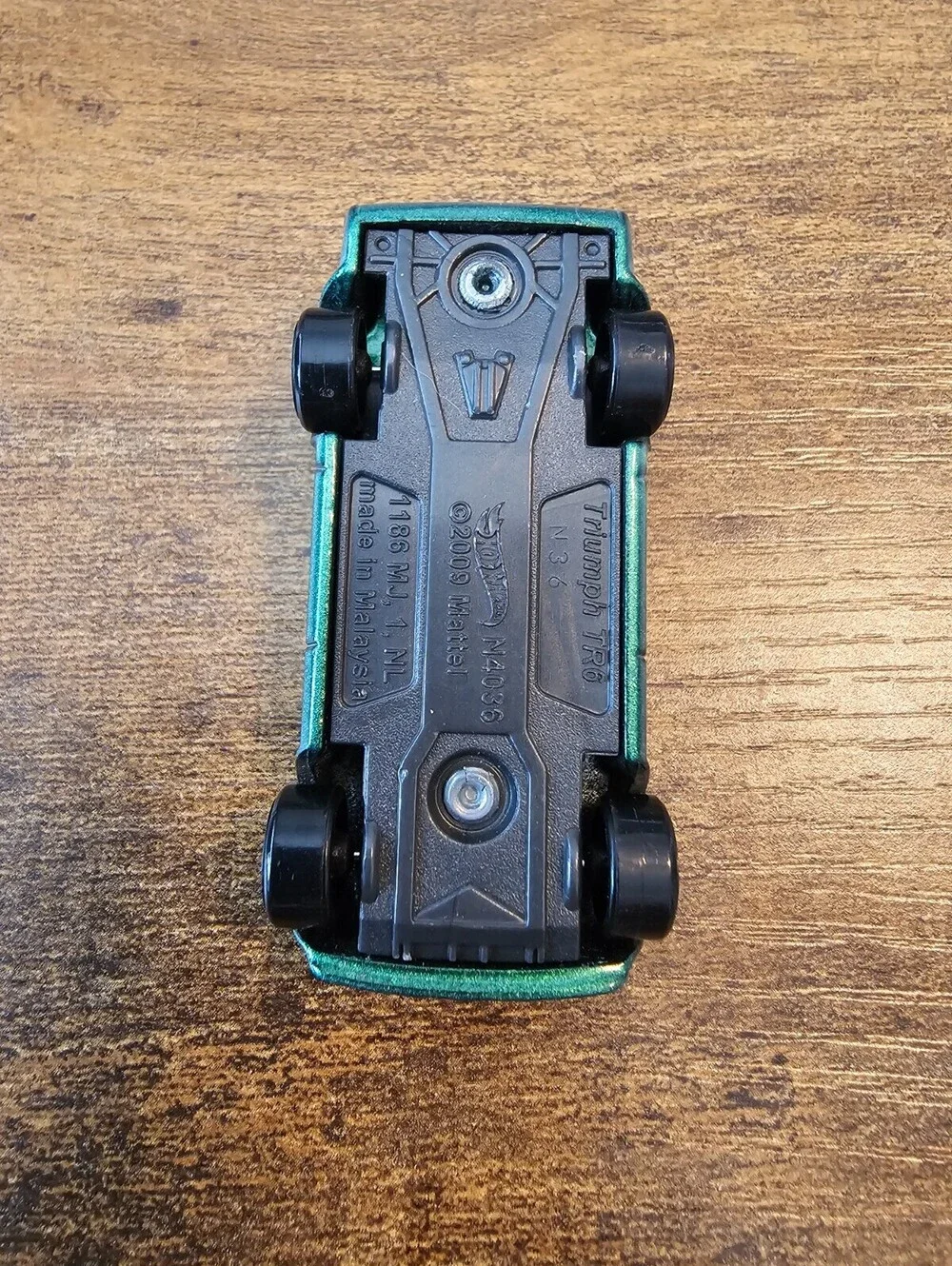 Hot Wheels Triumph TR6 from the 2021 HW Race Day series Sparkly Green